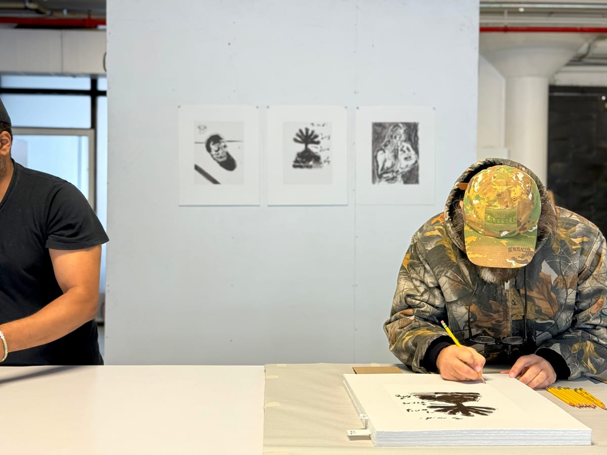 Untitled (Seven-Headed Cobra Working Proof), 2025 — Produced at Brand X Editions, New York
